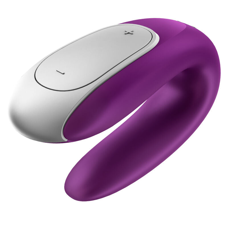 SATISFYER DOUBLE FUN PARTNER VIBRATOR - ROXO