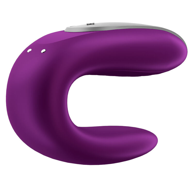 SATISFYER DOUBLE FUN PARTNER VIBRATOR - ROXO