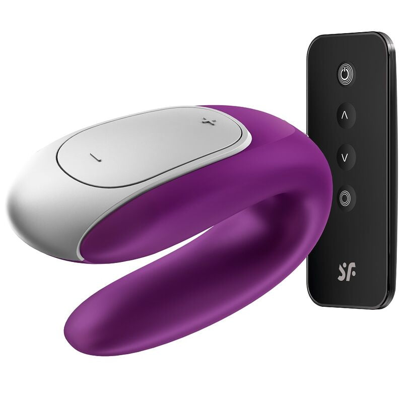 SATISFYER DOUBLE FUN PARTNER VIBRATOR - ROXO