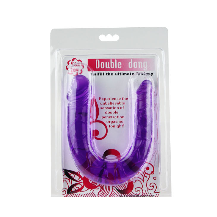 DOUBLE FLEXIBLE DILDO PURPLE