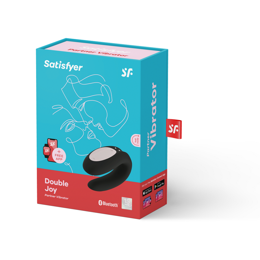SATISFYER DOUBLE JOY COM APP PRETO