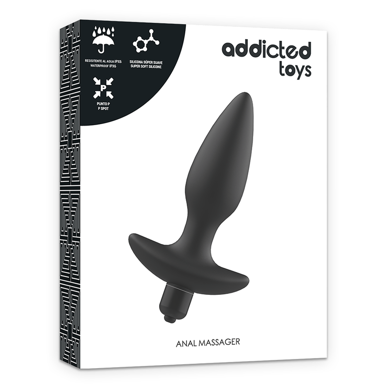 TOYS MASSAGER PLUG ANAL COM VIBRATION BLACK