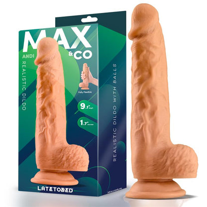 DILDO REALISTA COM TESTÍCULOS 9,1" NATURAL