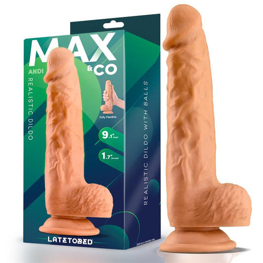 DILDO REALISTA COM TESTÍCULOS 9,1" NATURAL