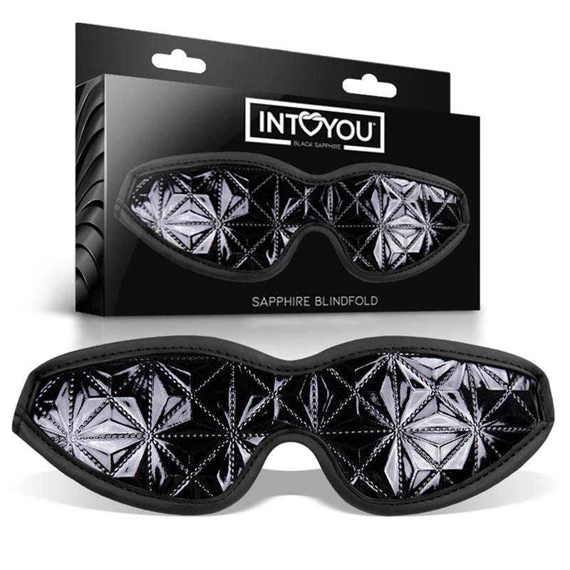 MÁSCARA PARA OLHOS DE COURO VEGANO BLACK SAPPHIRE SAPPHIRE