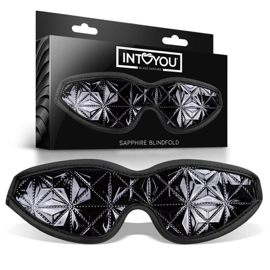 MÁSCARA PARA OLHOS DE COURO VEGANO BLACK SAPPHIRE SAPPHIRE