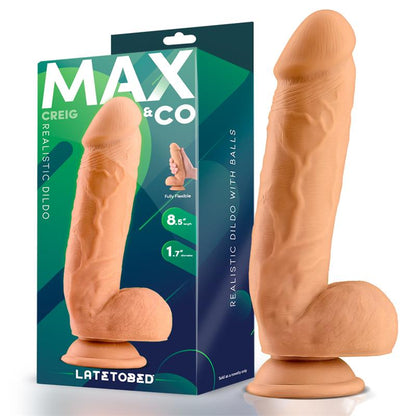 DILDO REALISTA COM TESTÍCULOS 8,5" NATURAL