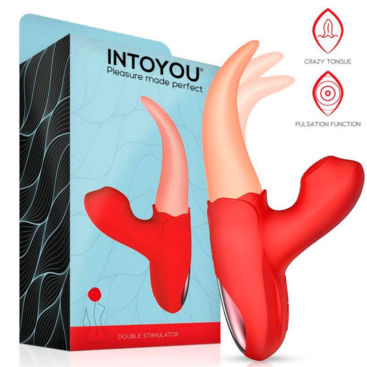 ESTIMULADOR DUPLO INTOYOU COM LÍNGUA E PULSAÇÃO
