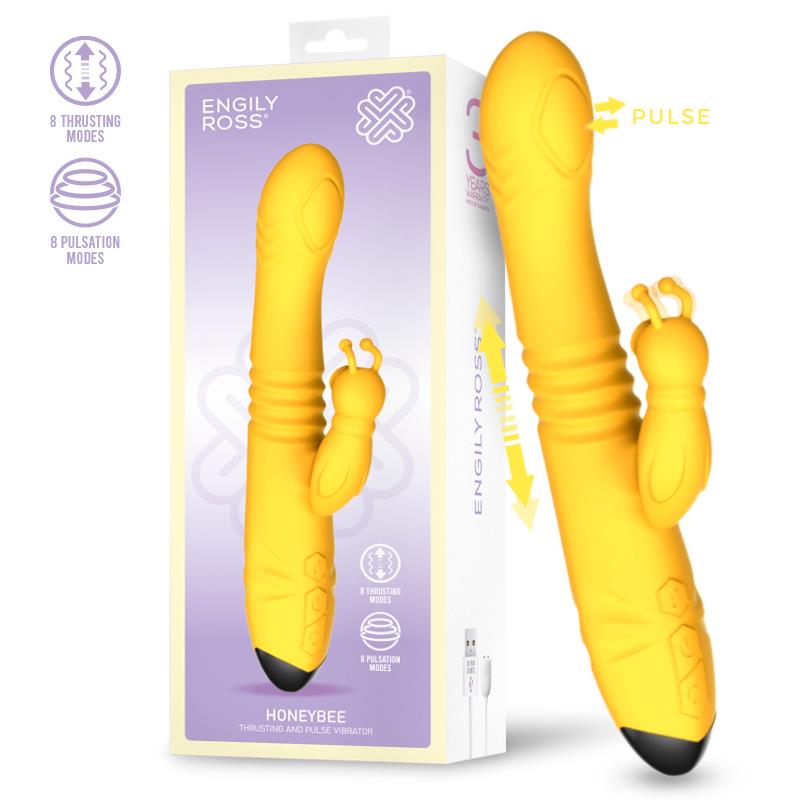 VIBRADOR ENGILY ROSS HONEYBEE COM IMPULSO E PULSAÇÃO