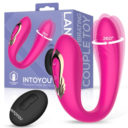 VIBRADOR INTOYOU LANTY PARA CASAIS COM OSCILAÇÃO 360º E CONTROLE REMOTO