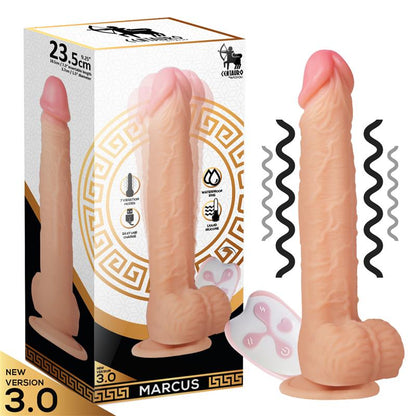 CENTAURO MARCUS 3.0 VIBRADOR VIBRATÓRIO REALISTA CONTROLE REMOTO SILICONE LÍQUIDO INQUEBRÁVEL