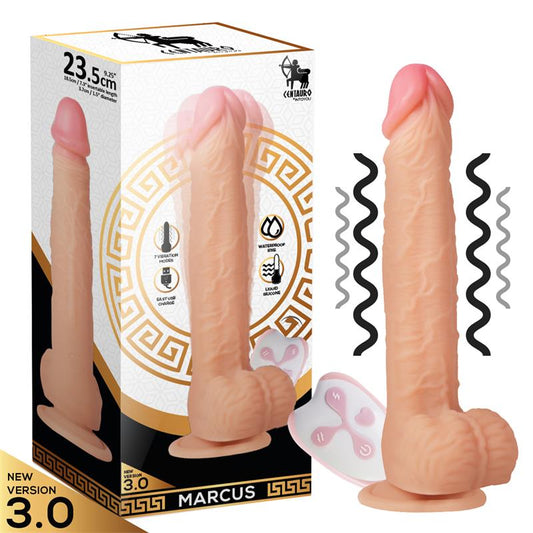 CENTAURO MARCUS 3.0 VIBRADOR VIBRATÓRIO REALISTA CONTROLE REMOTO SILICONE LÍQUIDO INQUEBRÁVEL