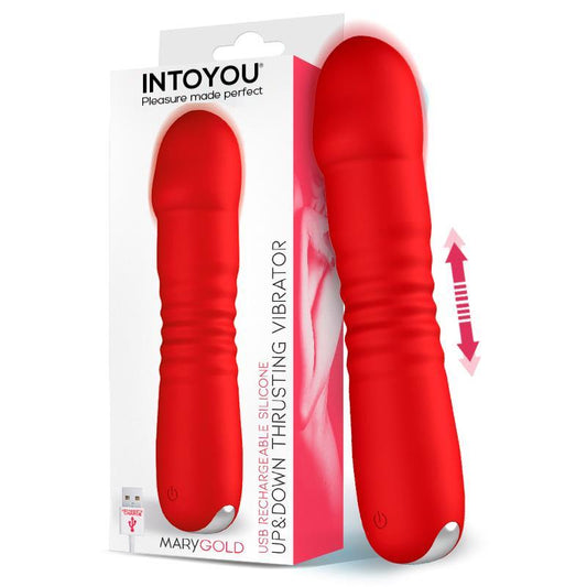 ESTIMULADOR INTOYOU MARYGOLD COM MOVIMENTO DE IMPULSO PARA CIMA E PARA BAIXO USB SILICONE