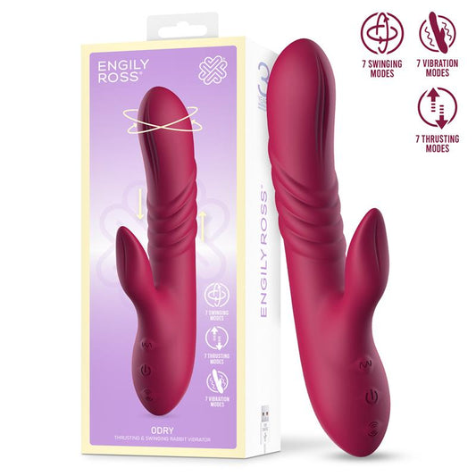 VIBRADOR ENGILY ROSS ODRY COM MOVIMENTO TELESCÓPICO, OSCILANTE E VIBRATÓRIO