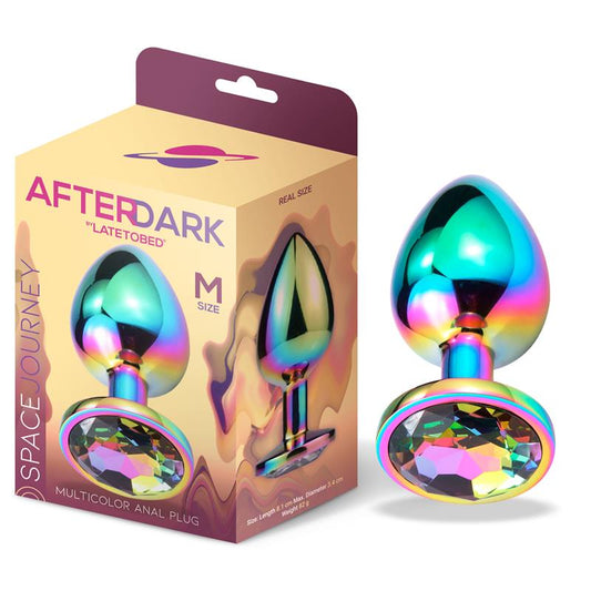 PLUG ANAL MULTICOLORIDO AFTERDARK SPACE JOURNEY E JOIA TAMANHO M