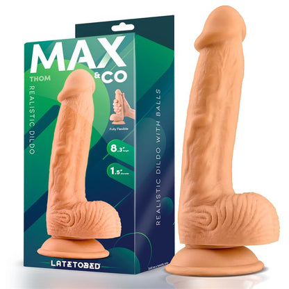 DILDO REALISTA COM TESTÍCULOS NATURAIS 8,3"