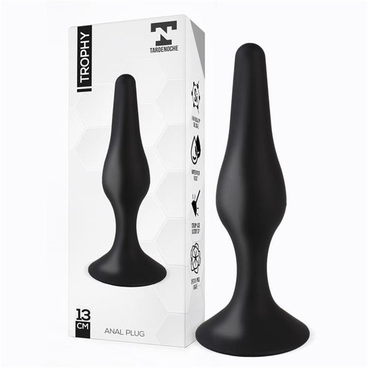 PLUG ANAL TARDENOCHE TROPHY 13 CM SILICONE PRETO