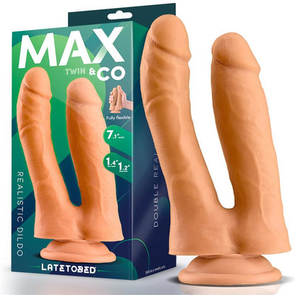 MAX & CO Twin Dildo Duplo Realista 7,1" Natural