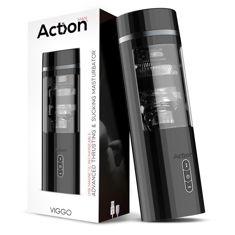 MASTURBADOR ACTION VIGGO ADVANCED PARA CIMA E PARA BAIXO E CHUPANDO