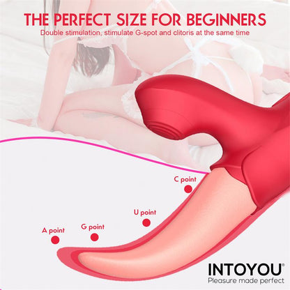 ESTIMULADOR DUPLO INTOYOU COM LÍNGUA E PULSAÇÃO