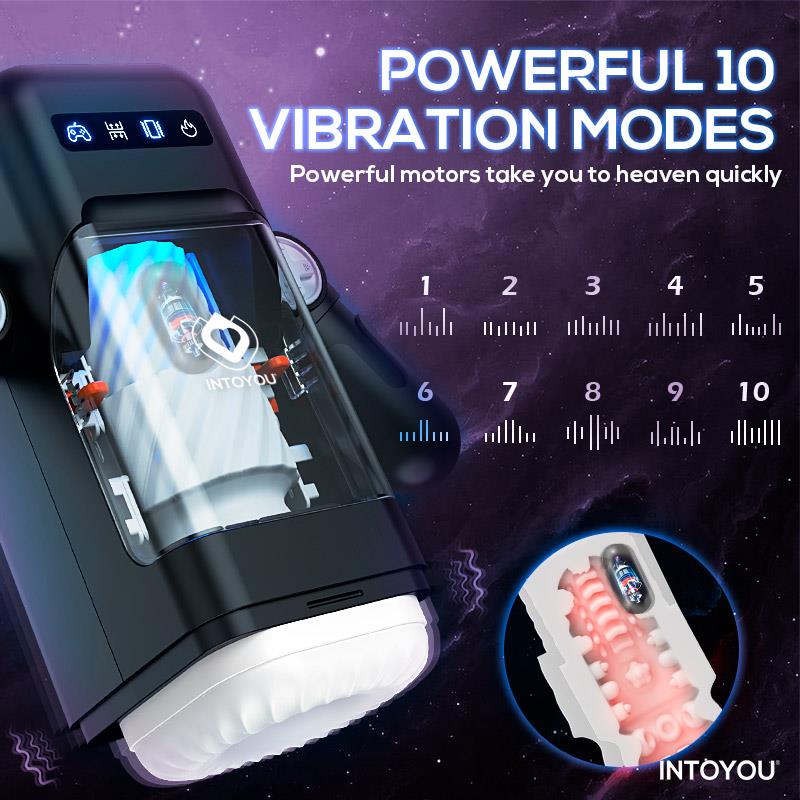 FUNÇÃO PARA CIMA E PARA BAIXO DO MASTURBADOR INTELIGENTE INTOYOU ELON, CALOR, VIBRAÇÃO E SUPORTE MÓVEL