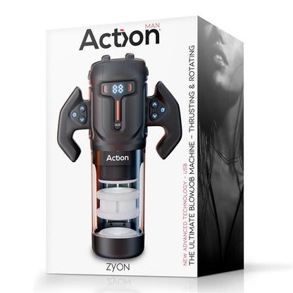 ACTION Zyon Advanced Masturbador Automático com Cima e Baixo e Rotação