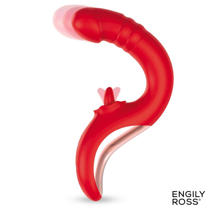 VIBRADOR ENGILY ROSS DRAKO COM IMPULSO E LÍNGUA OSCILANTE 360º