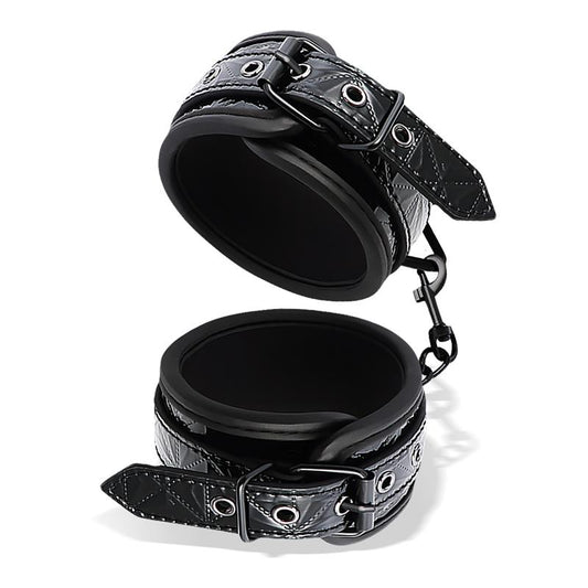 ALGEMAS DE PULSO AJUSTÁVEIS BLACK SAPPHIRE EM COURO VEGANO DE SAFIRA