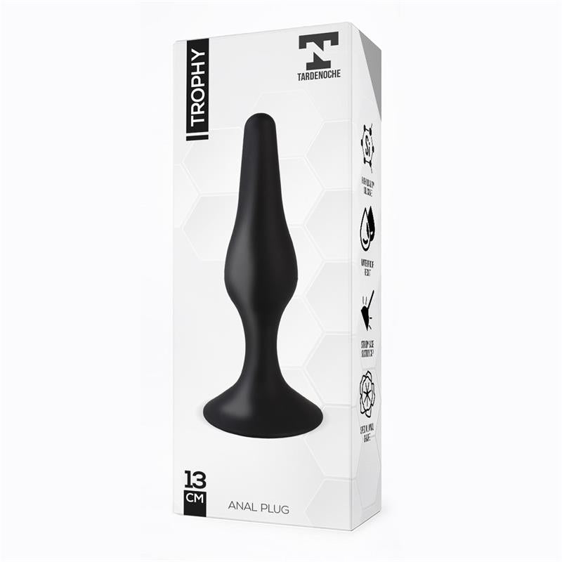 PLUG ANAL TARDENOCHE TROPHY 13 CM SILICONE PRETO