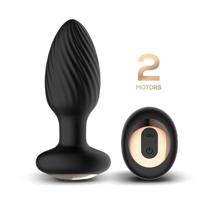 INTOYOU DRAGO ANAL PLUG VIBRAÇÃO, MOVIMENTO TWISTER 360º E CONTROLE REMOTO