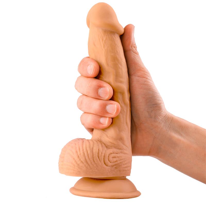 DILDO REALISTA COM TESTÍCULOS NATURAIS 8,3"