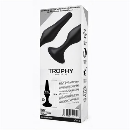 PLUG ANAL TARDENOCHE TROPHY 13 CM SILICONE PRETO