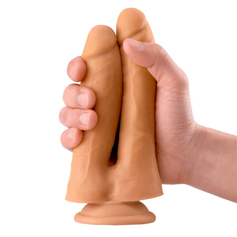 MAX & CO Twin Dildo Duplo Realista 7,1" Natural