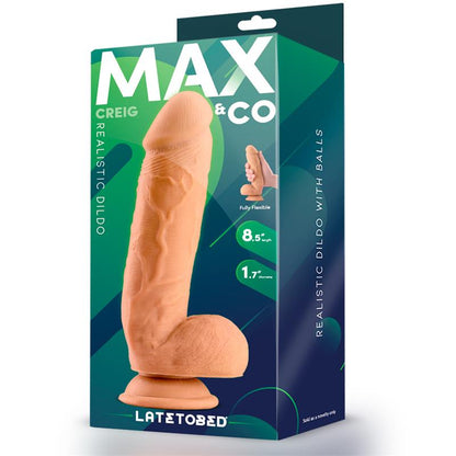 DILDO REALISTA COM TESTÍCULOS 8,5" NATURAL