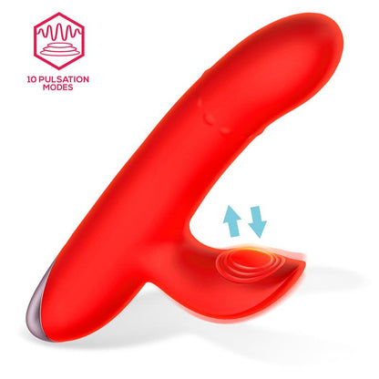VIBRADOR INTOYOU DIVYA COM ANEL DE BOLA INTERNO PARA CIMA E PARA BAIXO E PULSAÇÃO 3 MOTORES USB INDEPENDENTES