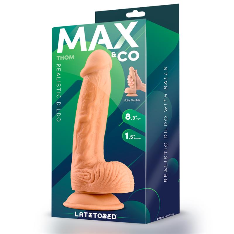 DILDO REALISTA COM TESTÍCULOS NATURAIS 8,3"