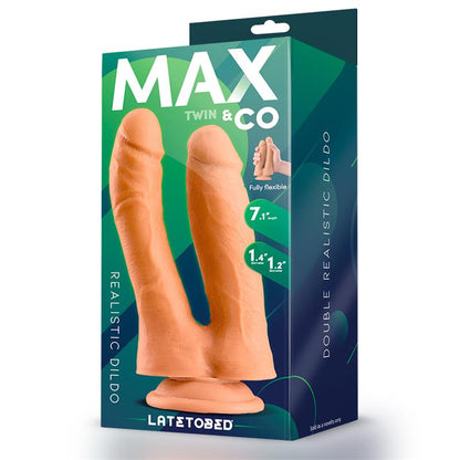 MAX & CO Twin Dildo Duplo Realista 7,1" Natural