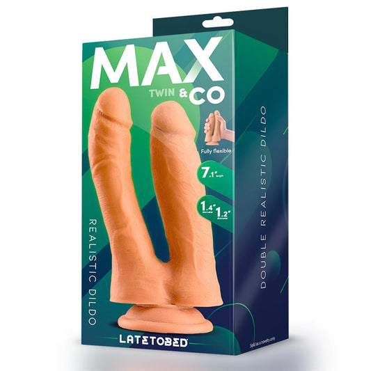 MAX & CO Twin Dildo Duplo Realista 7,1" Natural