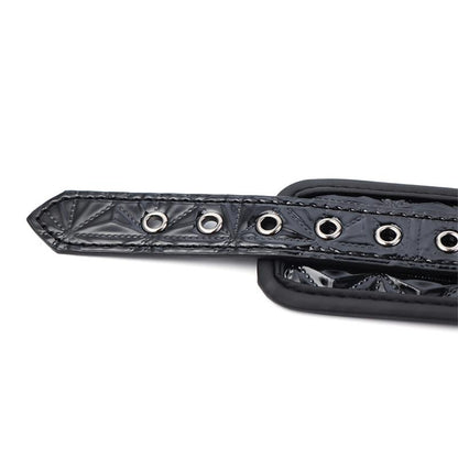 ALGEMAS DE PULSO AJUSTÁVEIS BLACK SAPPHIRE EM COURO VEGANO DE SAFIRA