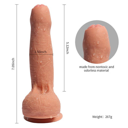SHEQU Azazel 18 cm Dildo de silicone de dupla densidade