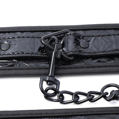 ALGEMAS DE PULSO AJUSTÁVEIS BLACK SAPPHIRE EM COURO VEGANO DE SAFIRA