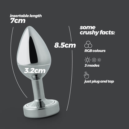PLUG ANAL MÉDIO COM LED BOREALIS