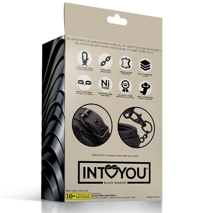 ALGEMAS DE COURO VEGANO INTOYOU BLACK SHADOW