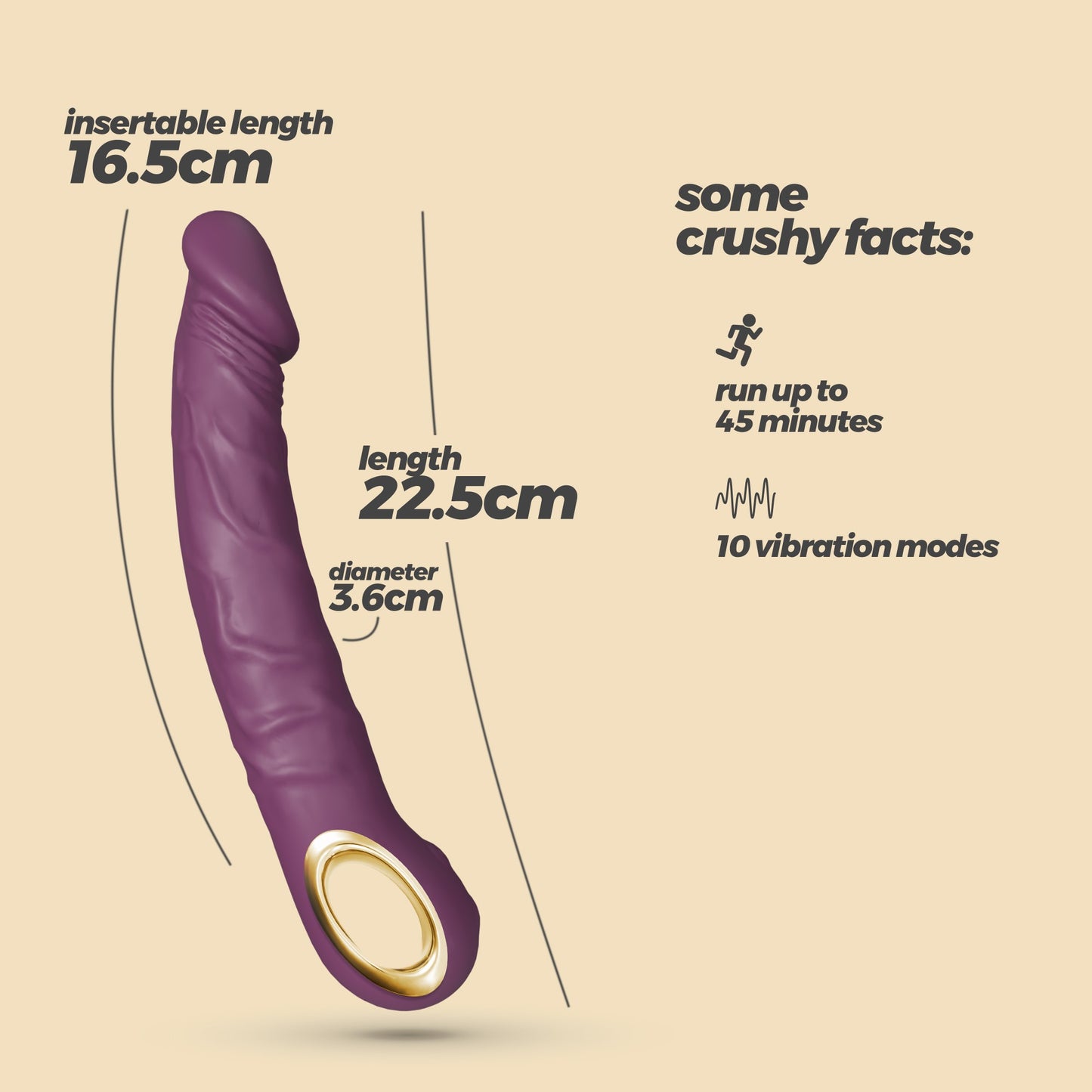 MAGNUS VIBRADOR REALISTA ROXO