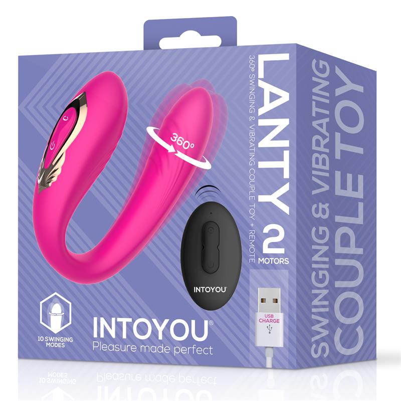VIBRADOR INTOYOU LANTY PARA CASAIS COM OSCILAÇÃO 360º E CONTROLE REMOTO