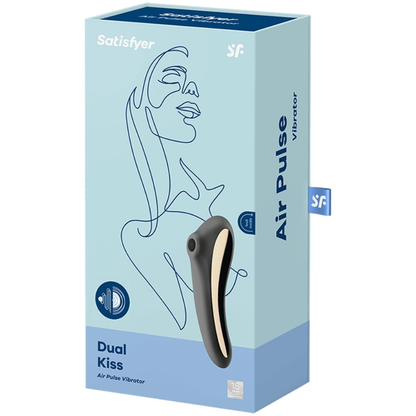 ESTIMULANTE CLIT DE BEIJO DUPLO SATISFYER - PRETO