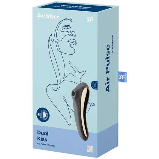 ESTIMULANTE CLIT DE BEIJO DUPLO SATISFYER - PRETO