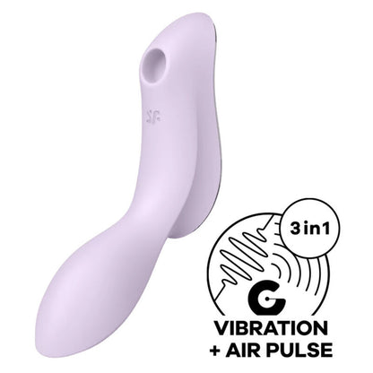 ESTIMULADOR E VIBRADOR SATISFYER CURVY TRINITY 2 - ROXO