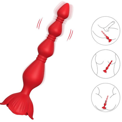 ARMONY - VIBRADOR DE PAGODE ROSA E PLUG ANAL VERMELHO