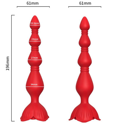 ARMONY - VIBRADOR DE PAGODE ROSA E PLUG ANAL VERMELHO